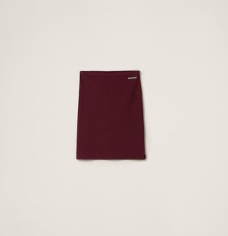 Miu Miu Cotton piqu&eacute; skirt