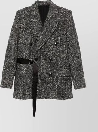 Isabel Marant wool herringbone double-breasted belted coat