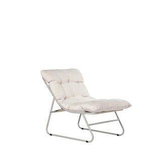 Klast Sill&oacute;n de jard&iacute;n de metal beige 70 cm x 90 cm