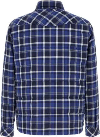 Moncler Mens Shirt Blue Base Cotton