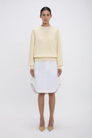 Victoria Beckham Relaxed Fit Jumper In Ivory XS