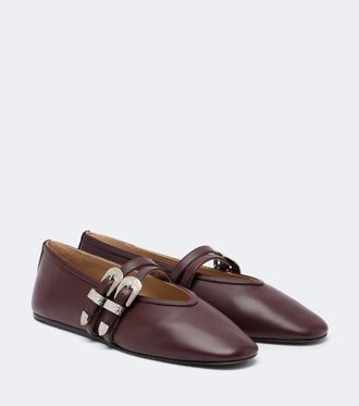 Le Monde Beryl Claudia leather Mary Jane flats