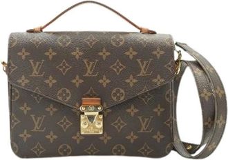 Louis Vuitton Vintage, unisex, Bruin, ONE Size, Leer, Pre-owned Monogram Pochette Metis MM
