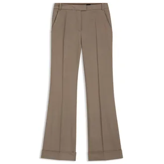 BOSS Flared-fit pants in stretch gabardine