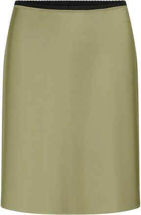 Kaffe Kalotte Rok - Dames - Rokken - Groen - Maat: M Poliester