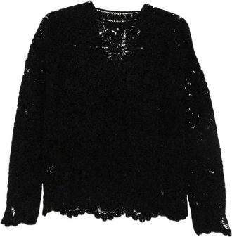 Semicouture Truien Zwart - Dames - V-hals truien - Zwart - M - Truien & Vesten