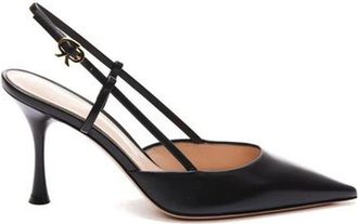 Gianvito Rossi Ascent Slingback Pumps - Dames - Schoenen - Zwart - Maat: 40 EU Leer