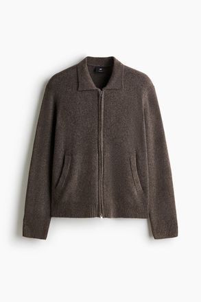 H&M Cardigan mit Kragen in Regular Fit - Beige