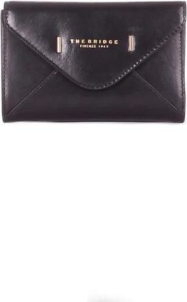 The Bridge Logo Front Wallet - Dames - Portefeuilles - Zwart - ONE Size - Leer - Accessoires