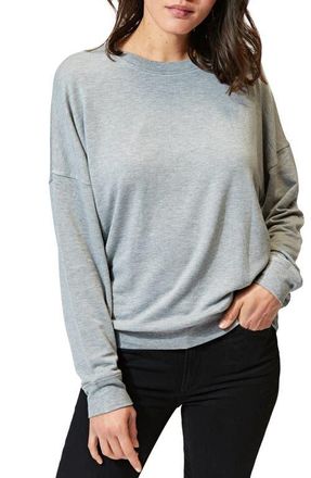 Threads 4 Thought Cathy Boyfriend Feather Fleece Sweatshirt in Heather Grey at Nordstrom, Size Xx-Large