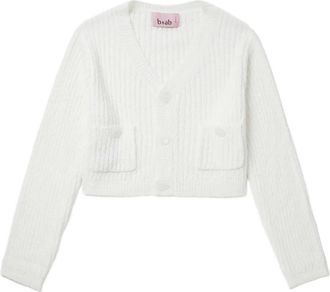 B+ab Cardigan con tasche - Bianco