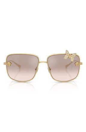 Versace 59mm Square Sunglasses in Gold Brown at Nordstrom
