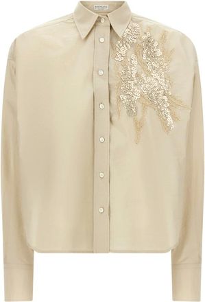 Brunello Cucinelli Mujer, Blusas y Camisas, Beige, Talla: L