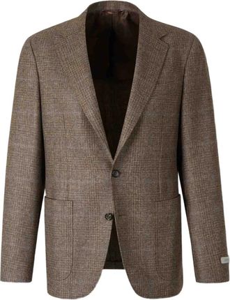 Canali Blazer monopetto a quadri - Marrone