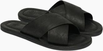 Superdry Mens Superdry Mens Vintage Cross Strap Slides - Black - Size: 10 - 11 uk