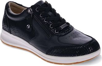 Revere Comfort Shoes Womens Boston Zip Sneaker In Black Perf
