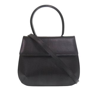 Ferragamo Pre-owned Ferragamo Lizard Embossed Leather Top Handle Bag Ladies VZ71H3QC7QZ3L3JG