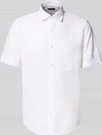 Mc Neal Regular Fit Freizeithemd aus Leinen-Baumwoll-Mix in Weiss, Größe XXXL