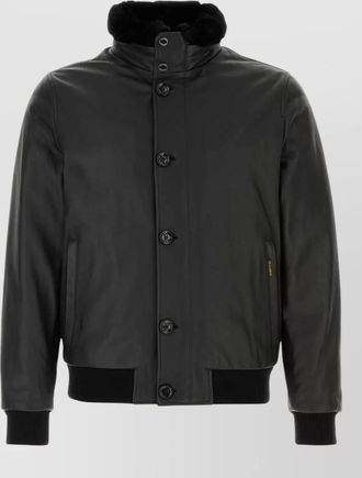 Moorer leather bomber jacket