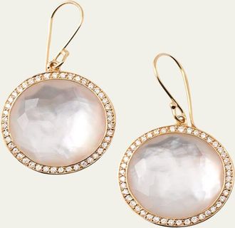 Ippolita Round Drop Earrings in 18K Gold with Diamonds