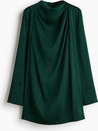 H&M Drapiertes Kleid - Green