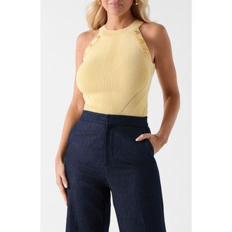 Marciano Loli Button Sweater Tank in Grated Lemon at Nordstrom, Size Large