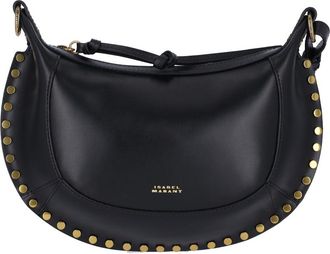 Isabel Marant Black Oskan Moon Leather Shoulder Bag