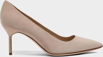Manolo Blahnik BB 70MM Suede Point Toe Pumps