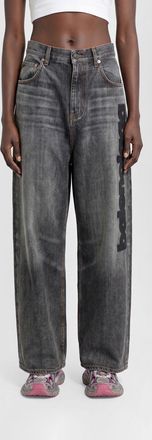 Balenciaga Jeans palazzo in denim con logo