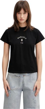 Maison Margiela Tops, Dames, Zwart, S, T-Shirts
