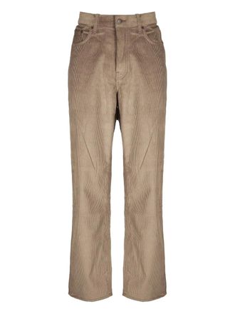 Haikure corduroy straight-leg trousers - men - Cotton - 36 - Brown