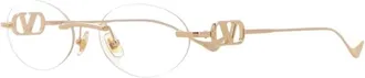 Valentino Garavani Occhiali da Sole Ovali VLogo - - Accessories - Donna - Beige - ONE SIZE