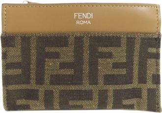 Fendi Brown Canvas Coin Purse/Coin Case (Pre-Owned)