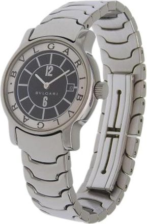 Bulgari Pre-owned Solo Tempo Roestvrij staal Horloge - Dames - Vintage Horloges - Grijs - ONE Size - Vintage