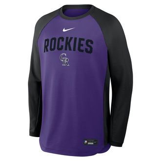 Nike Colorado Rockies Authentic Collection Nike Mens Dri-FIT Pullover Crew in Purple | 04H2043NDNV-7PG