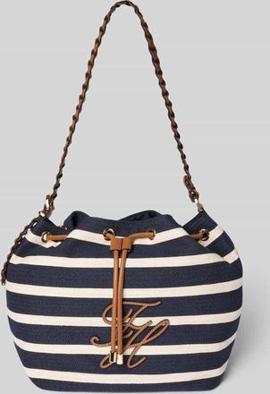 Tommy Hilfiger Beuteltasche aus Baumwoll-Mix in Dunkelblau, Gr&ouml;&szlig;e 1