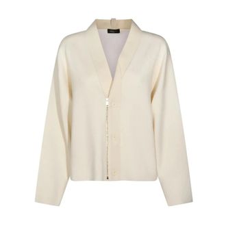 Fabiana Filippi Cardigans, female, Beige, Size: XS Knit Cardigan