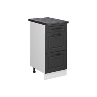 Vicco Mueble Bajo De Cocina R-line, Antracita Casa De Campo, 40 Cm Con Cajones, Et Antracita Vicco