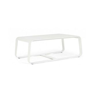 Hellin Hellin - Tavolino per esterno in alluminio Bianco merrigan 105x62x h38 cm