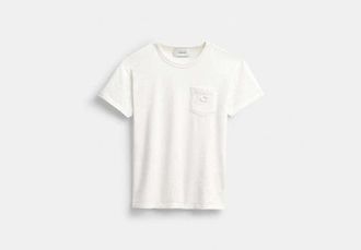 Coach Short Sleeve Pocket T-Shirt In Organic Cotton