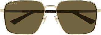 Gucci square-frame sunglasses - Gold