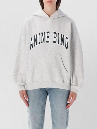 Anine Bing harvey logo hoodie cotton fleece top