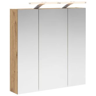 vidaXL Armario Con Espejo De Ba&ntilde;o Roble Artesanal 70 X 14,5 X 70 Cm Vidaxl