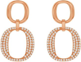 Suzy Levian Suzy Levian Silver Cz Dangle Earrings