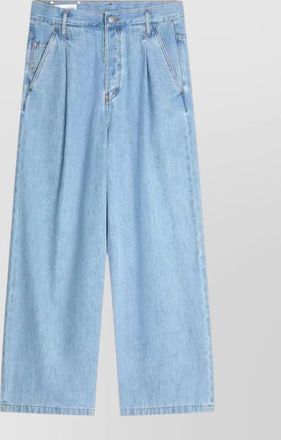Dries Van Noten wide leg tailored trousers belt loops