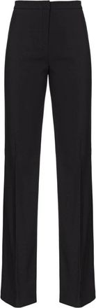 Pinko Hulka Pantalone Crepe Stretch - Dames - Chinos - Zwart - S - Polyester - Broeken