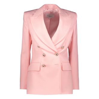 Casablanca Dubbelrijige Blazer - Dames - Blazers - Roze - XS - Katoen - Jassen