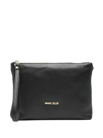 Marc Ellis leather clutch bag - women - Calf Leather - One Size - Black