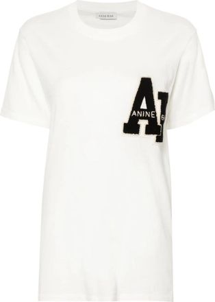 NWT ANINE BING Lili logo sale embroidered T shirt