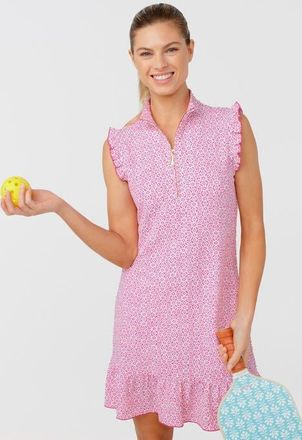 Cabana Life Sleeveless Ruffle Sport Dress in Oasis at Nordstrom, Size X-Large